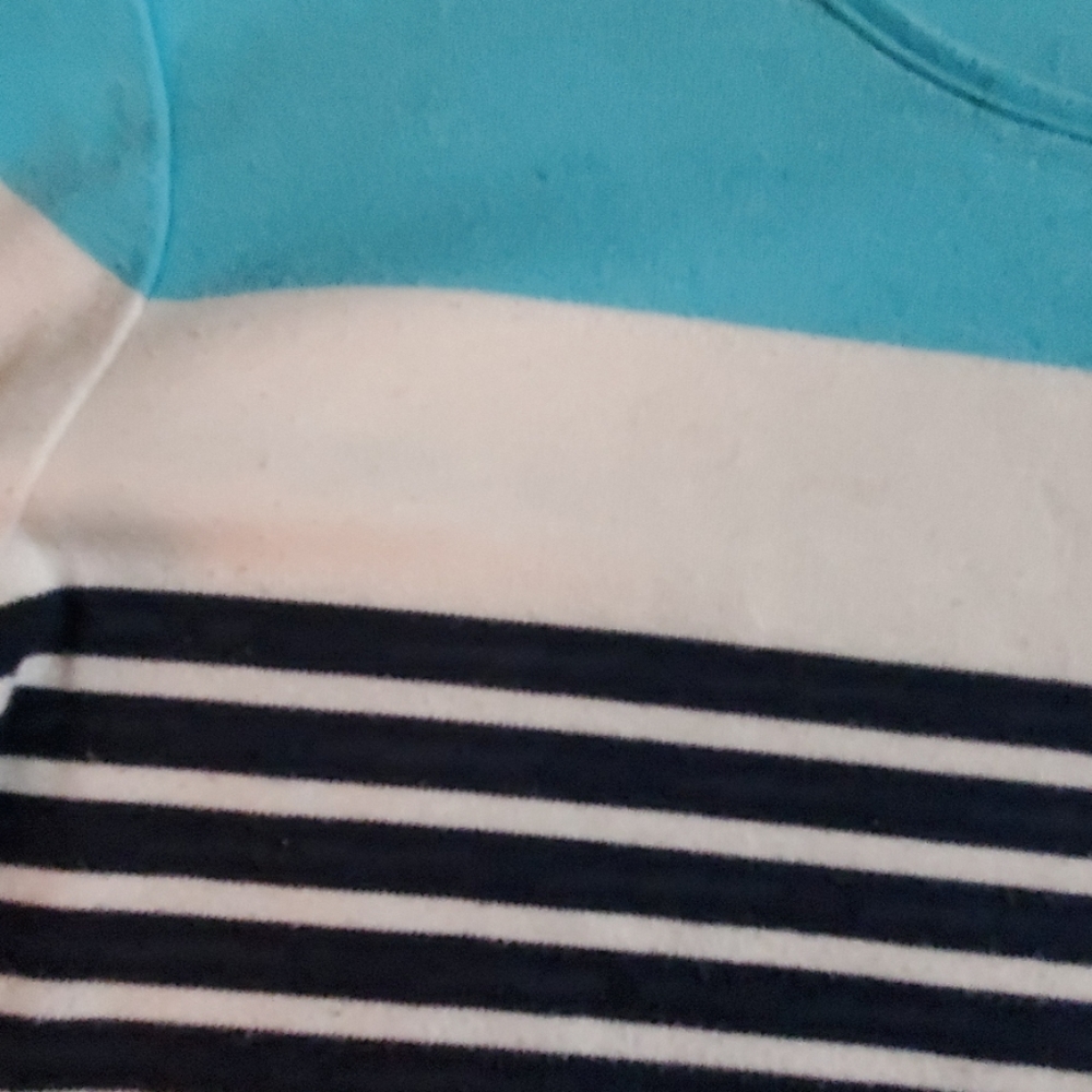 2/$10 Croft & Barrow Blue Striped Top - Picture 3 of 3